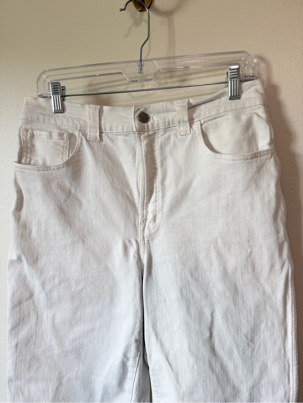 Madewell the Perfect Vintage Wide Leg High Rise crop jean size 30 in white - Picture 5 of 7